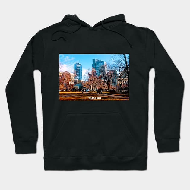 Boston city fall Hoodie by BoogieCreates